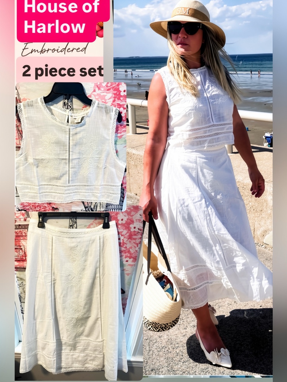 NEW (SET ) HOUSE OF HARLOW LINEN EMBROIDERED SKIRT AND TOP
🚨FIRM PRICE